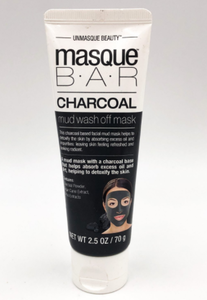 lot 87683 image: Masque Bar Charcoal Mud Wash Off Mask 2.5oz Detoxify Skin Sealed