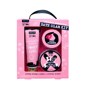 lot 87726 image: HALLU BY PEYTON ULTIMATE PAMPERING BATH GLAM KIT