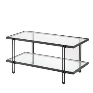 lot 14864 image: Folio Metal and Glass Coffee Table Black - Lifestorey