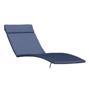 lot 14881 image: Navy- Salem Outdoor Chaise Lounge Cushions (Set of 2) by Christopher Knight Home- Retail$209.98