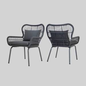lot 14960 image: Southport Outdoor Club Chairs with Cushions set of 2 by Christopher Knight Home- Retail$365.12
