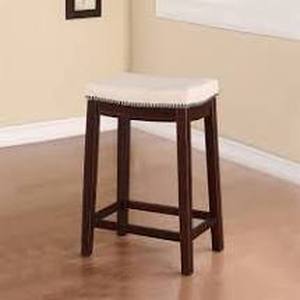 lot 14858 image: Copper Grove Ghindesti Backless Saddle-seat Bar Stool