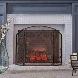 lot 14861 image: Greenbrier Iron Firescreen by Christopher Knight Home- Retail$106.49