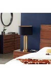 lot 14886 image: Contemporary Metallic Gold Table Lamp with Black Shade, 18 x 30 - 17 x 17 x 29- Retail$157.44 1 only