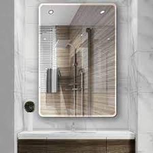 lot 14894 image: Single Beveled Edge Bath Wall Vanity Mirror- Retail$143.99