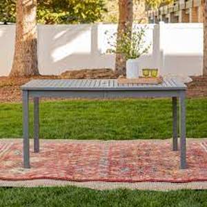 lot 14901 image: Surfside Acacia Outdoor Dining table only grey wash by Havenside Home- Retail$489.49