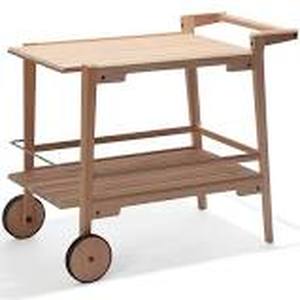 lot 14903 image: marvelino eucalypto wood outdoor bar trolley walnut