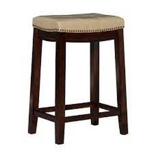 lot 14931 image: Copper Grove Ghindesti Backless Saddle-seat Bar Stool only natural