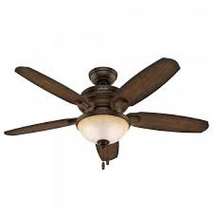 lot 14944 image: Hunter 48 Millbrook Indoor Ceiling Fan with LED Light Kit and Pull Chain- Retail$123.49