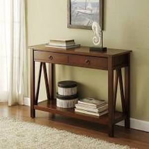 lot 14962 image: Copper Grove Newborough Aged Cherry Rectangular Top Table - Retail$166.99 brown