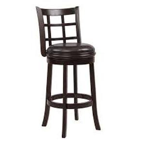 lot 14940 image: Traditional Brown Swivel 29 In. Bar Stool 1 only brown