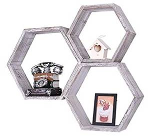 lot 1618 image: Hexagon Shelf Decor