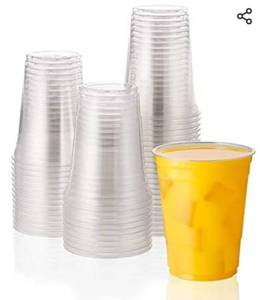 lot 1633 image: 16 oz cups with lids