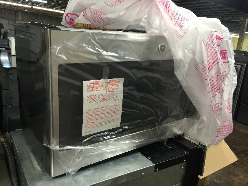 lot 290 image: GE JVM7195SFSS  1.9 cu. ft. Over-the-Range Microwave Oven with 1,100 Cooking Watts, 10 Power Levels, Three-speed 400 CFM Venting System,