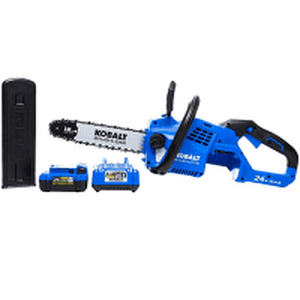 lot 1003 image: Kobalt  24v Max Brushlesss Cordless 12 Chainsaw Wbattery & Charger