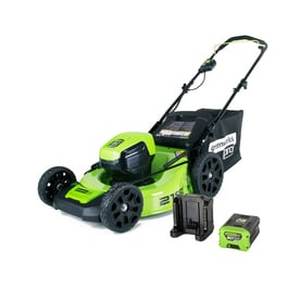 lot 1072 image: Greenworks Pro 60-volt Brushless Lithium Ion 21-in Cordless Electric Lawn Mower