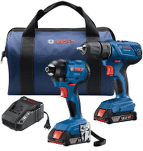 lot 1027 image: Bosch 18v Hammerdrill And Impact 2-tool Combo Kit Gxl18v-251b25