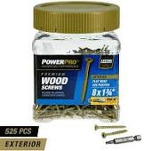 lot 1075 image: Hillman Power Pro 10 X 1-34 Premium Exterior Wood Screws Six (6) Pack
