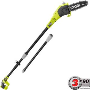 lot 2680 image: RYOBI ONE 8 in. 18-Volt Lithium-Ion Battery Pole Saw (Tool Only). RETAILS$99