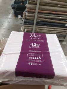 lot 2932 image: Poise Incontinence Pads For Women, Ultimate Absorbency, Long, Original Design...
