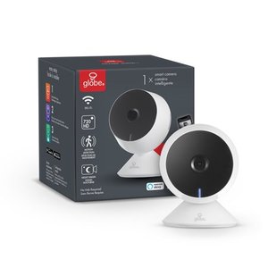 lot 2972 image: Wi-Fi Smart Indoor Security Camera, No Hub Required, Voice Activated - White