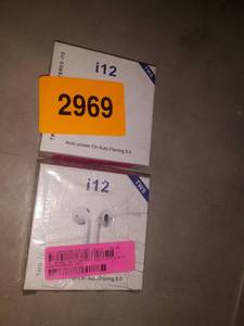 lot 2977 image: Wireless Touch Control Built-in Mic Auto-pairing Headset Headphone Earbud with HIFI Sound Quality 300 mAh Charging Box