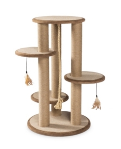 lot 50321 image: Prevue Pet Products Kitty Power Paws Multi-Platform Posts with Tassel Toys
