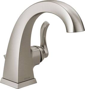 lot 37241 image: Delta Everly Single Hole Single-Handle Bathroom Faucet in SpotShield Brushed Nickel