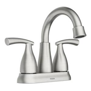 lot 37249 image: MOEN Essie 2-Handle 4 in. Centerset Bathroom Faucet in Spot Resist Brushed Nickel