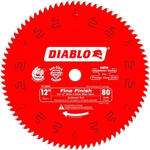 lot 37265 image: Freud D1280X Diablo 12-Inch 80 Tooth ATB Crosscutting Saw Blade with 1-Inch Arbor