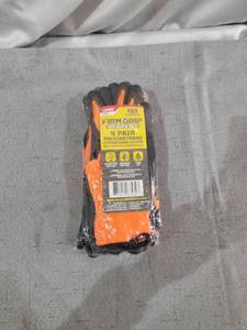 lot 37284 image: CREW PACK FIRM GRIP TOUGH WORKING GLOVES 5 PAIRS SIZE LARGE