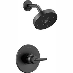 lot 37296 image: Delta Trinsic Single Handle Shower Only Tub  Shower Faucet in Matte Black T14259-BL