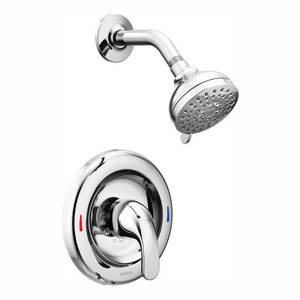lot 37297 image: Moen 82604 Chrome Adler Posi-Temp Fixed Shower Set