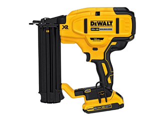 lot 37181 image: DEWALT DCN680 BRUSHLESS 18GA BRAD NAILER WITH BAG