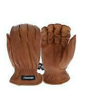 lot 37226 image: HUSKY OIL AND WATER RESISTANT LEATHER WORK GLOVES SIZE LARGE