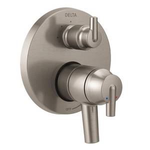 lot 34521 image: Delta Trinsic Contemporary Two Handle Monitor� 17 Series Valve Trim with 3-Setting Integrated Diverter in Stainless T27859-SS