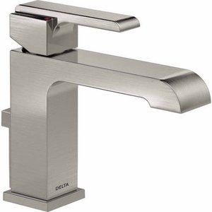 lot 34524 image: Delta Ara Single Handle Bathroom Faucet, Stainless