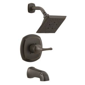 lot 34572 image: Delta Portwood Single-Handle 5-Spray Tub and Shower Faucet with H2Okinetic in Venetian Bronze (Valve Included)