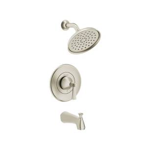 lot 34578 image: American Standard Rumson Single-Handle 1-Spray Tub and Shower Faucet with 1.8 GPM in Brushed Nickel Valve Included