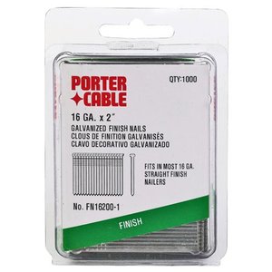 lot 34667 image: PORTER-CABLE PFN16200-1 2-Inch, 16 Gauge Finish Nails (1000-Pack)