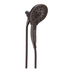 lot 34794 image: Delta In2ition Two-in-One 5-Spray 6 in. Dual Wall Mount Fixed and Handheld Shower Head in Venetian Bronze