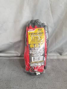 lot 37313 image: 3 Pair Firm Grip Nitrile Coated Work Gloves Home Depot Brand Safety Gloves