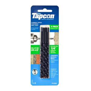lot 37319 image: ITW Brands 11250 0.18 x 4.5 in. Concrete Bit, 4 Pack