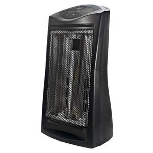 lot 37363 image: Comfort Zone Energy Save 1500-Watt Electric Infrared Quartz Space Heater with 3 Heat Settings, Black