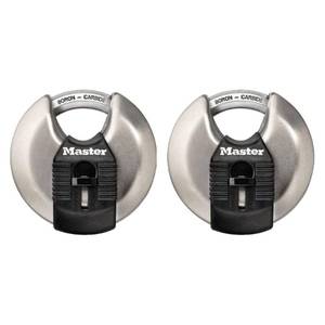 lot 37383 image: MASTERLOCK M40XTCCSEN Disc Padlock (2 Pack), 2-34
