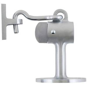 lot 37389 image: Universal Hardware 3-58 in. Satin Chrome Floor Stop with Holder