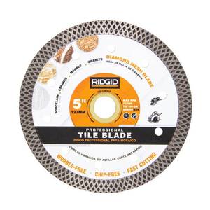 lot 37392 image: RIDGID 5 in. Turbo Mesh Rim Diamond Blade