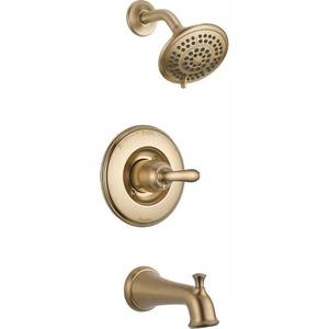 lot 34841 image: Delta T14494-CZ Linden Monitor 14 Series Tub and Shower Trim, Champagne Bronze