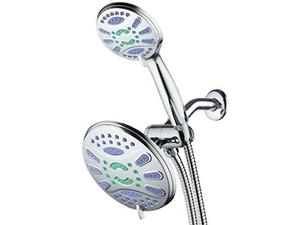 lot 34915 image: AquaStar Elite 3-in-1 High-Pressure 48-mode 7 Shower Head Combo with Microban Antimicrobial Anti-Clog Jets