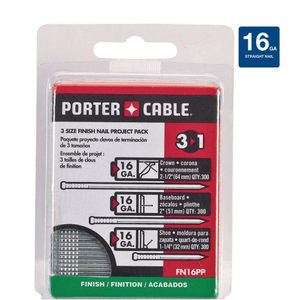 lot 34693 image: PORTER-CABLE FN16PP 16 Gauge Finish Nail Project Pack